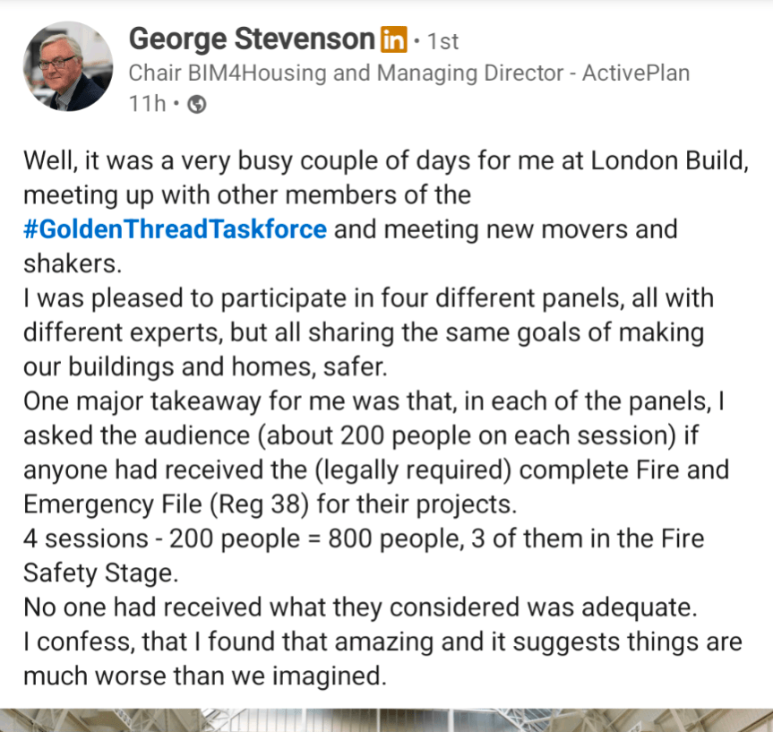 Regulation 38, the Golden Thread… and Why COBie Is the Solution Hiding in Plain&nbsp;Sight